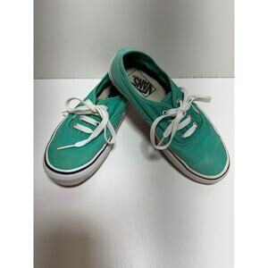 VANS Off The Wall Teal Blue Unisex Canvas Sneakers Skateboard Sz 7